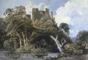 Thomas Girtin berry pomeroy castle,devon Spain oil painting artist